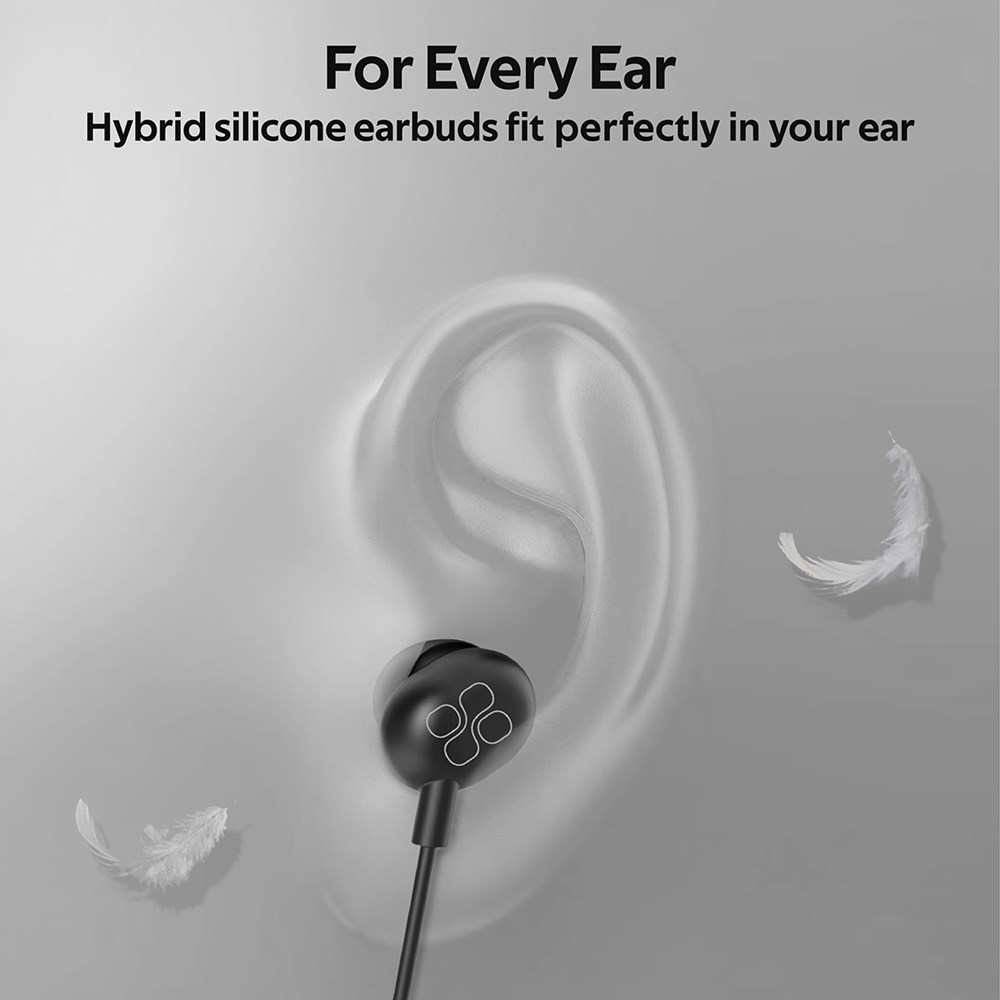 "Buy Online  Promate In-Ear HeadphonesI Premium Audio Enhanced Wired Earphones with Dynamic HD Driver Black Recorders"