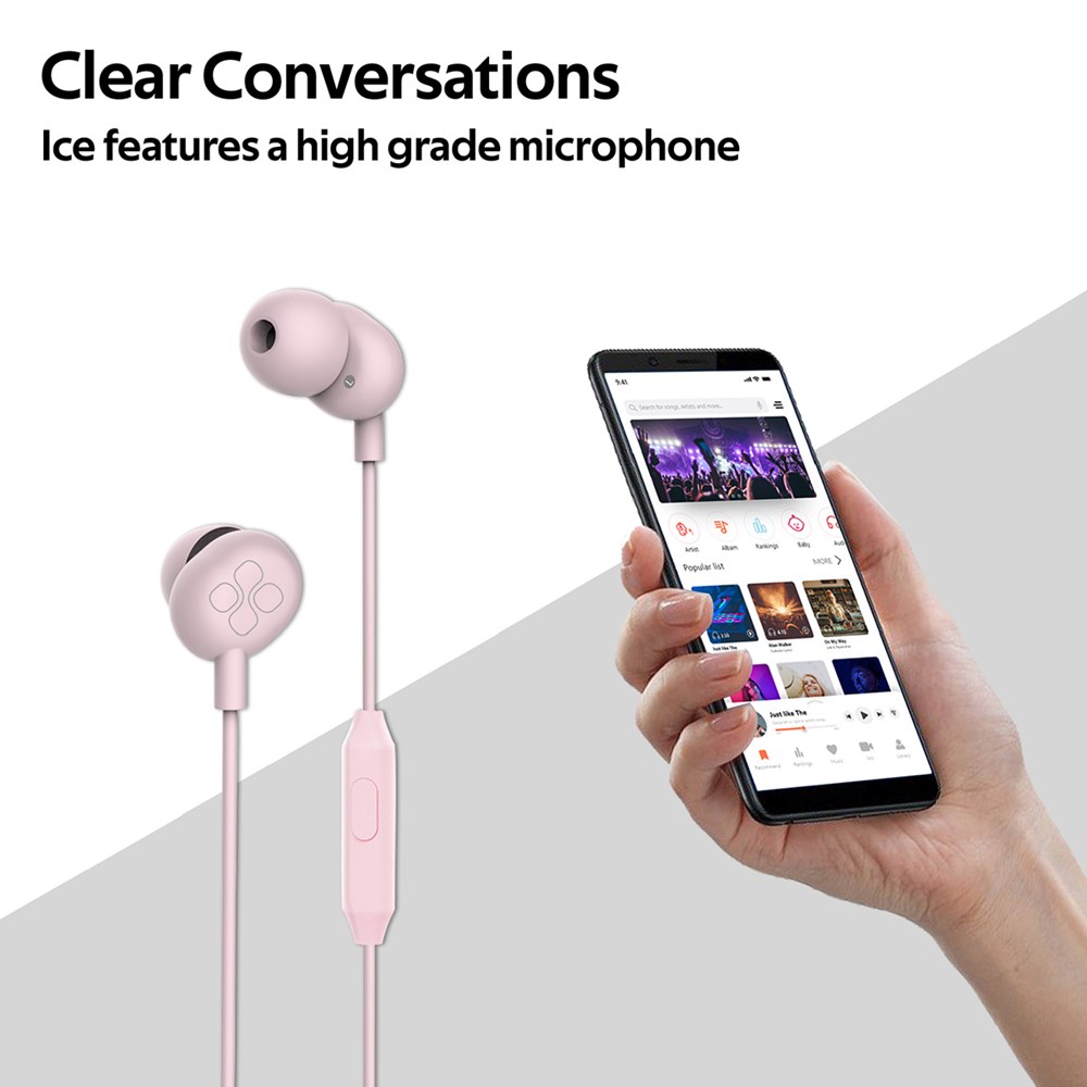 "Buy Online  Promate In-Ear HeadphonesI Premium Audio Enhanced Wired Earphones with Dynamic HD Driver Pink Recorders"