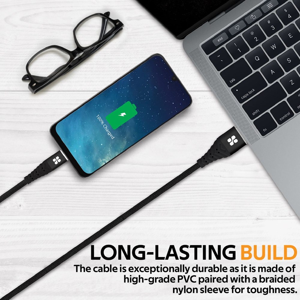 "Buy Online  Promate USB-C Cable 3A Fast Charging Black Accessories"