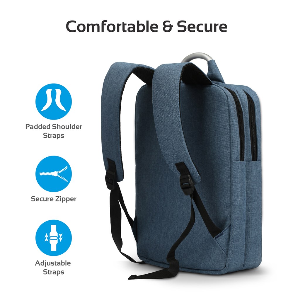 "Buy Online  Promate Business Laptop BackpackI Travel Anti-Theft Slim 15.6 Inches Computer Backpack with Water Resistant Blue Accessories"