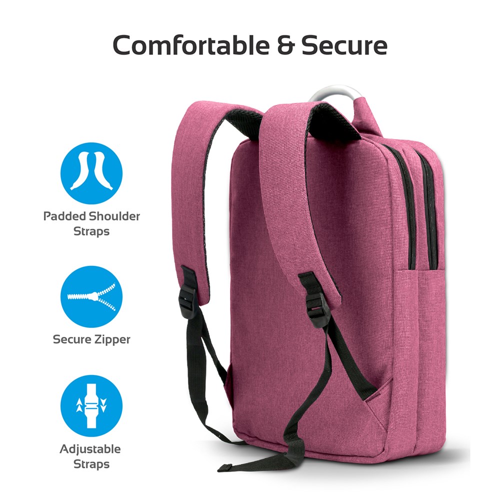 "Buy Online  Promate Business Laptop BackpackI Travel Anti-Theft Slim 15.6 Inches Computer Backpack with Water Resistant Red Accessories"