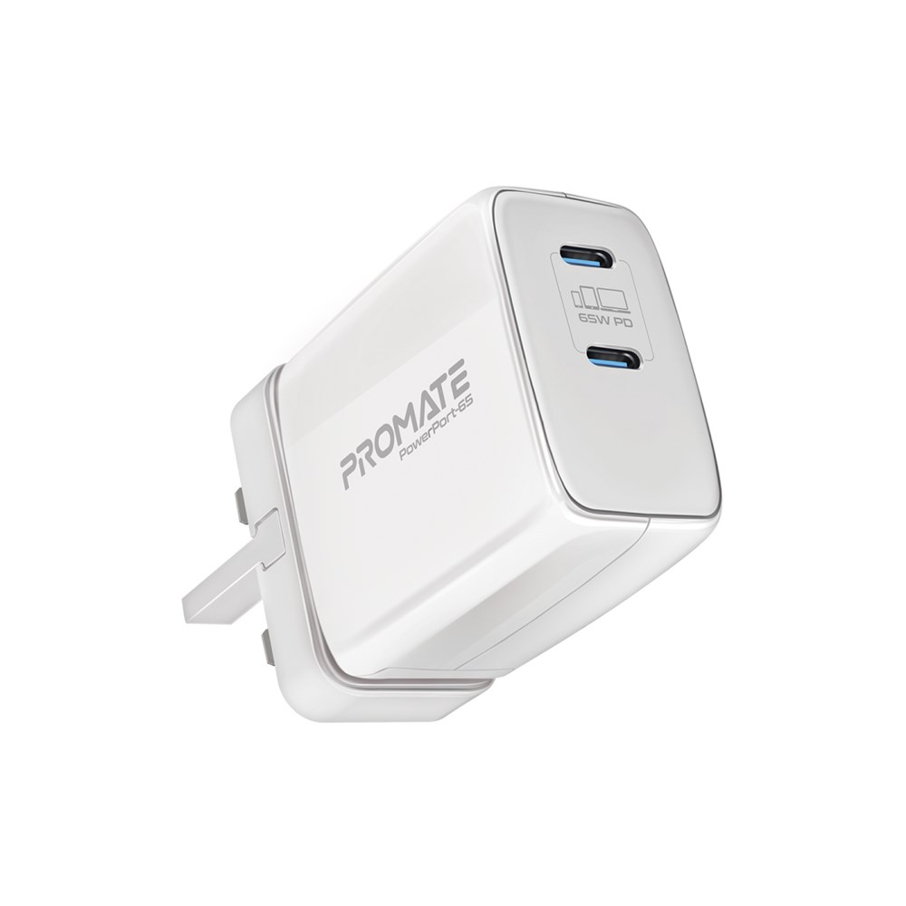 "Buy Online  Promate 65W USB-C Power Delivery GaN Charger Mobile Accessories"