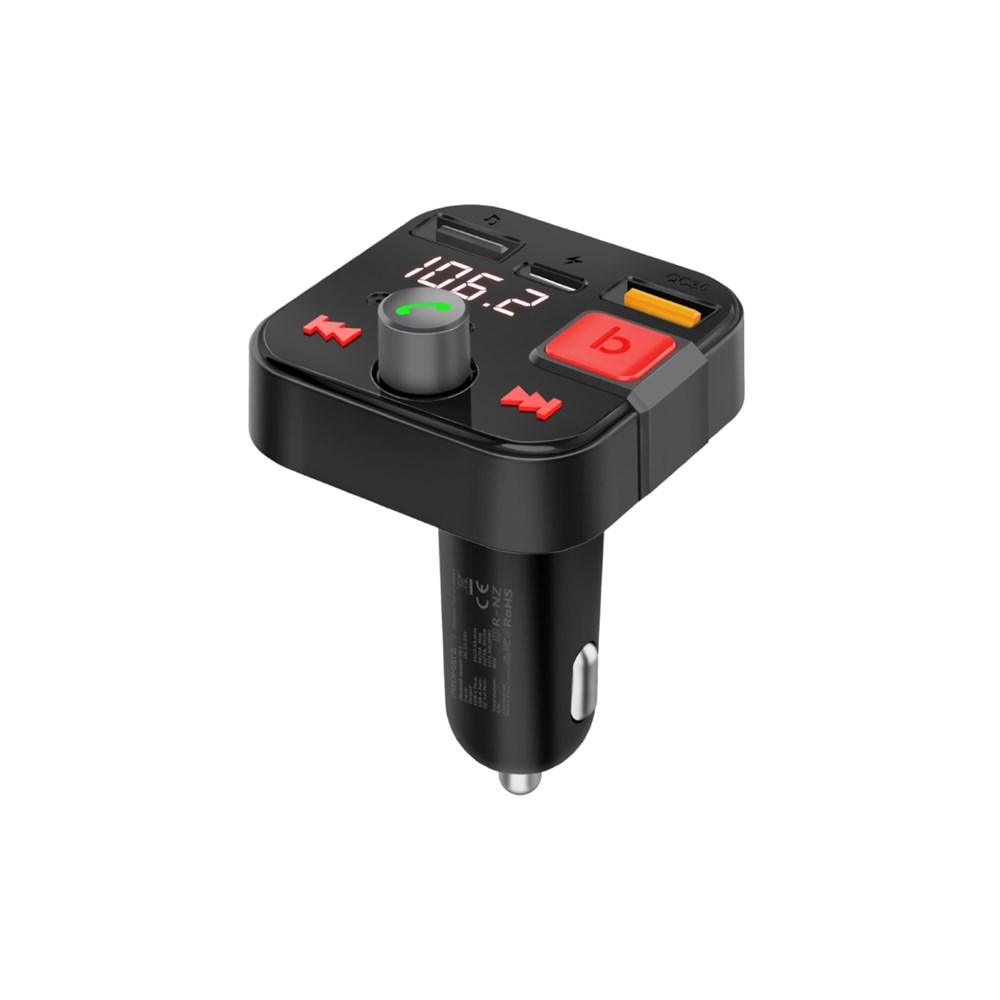 Get best wholesale prices for Promate Wireless FM Transmitter with Bluetooth  V5.1I 18W QC 3.0I 12W USB-CI USB Media Ports and MicI PowerTune-30W with  great discounts and fast delivery in UAE from