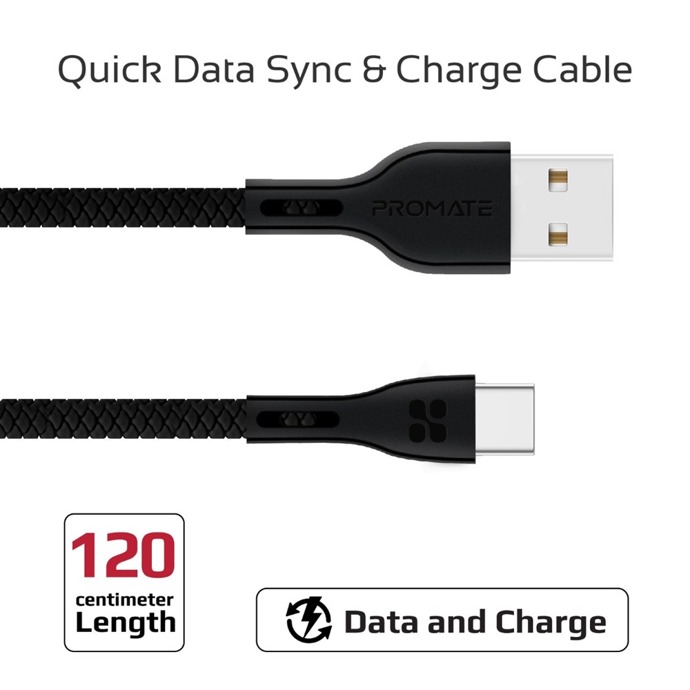 "Buy Online  Promate USB-C to USB-A Cable Black Accessories"