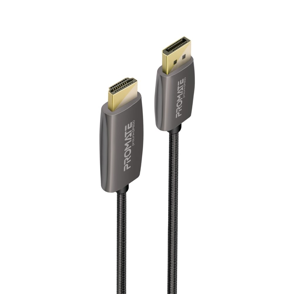 "Buy Online  Promate DisplayPort to HDMI Cable with 4K@60Hz DisplayI 2m Nylon Cable and 18Gbps Transfer SpeedI ProLink-DP-200 Audio and Video"