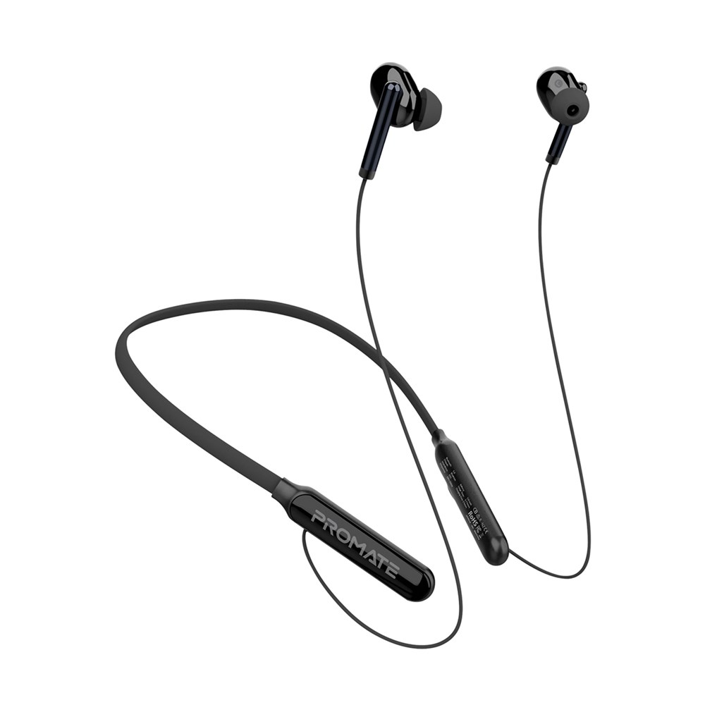 "Buy Online  Promate Wireless In-Ear Headphone IPX5 Sweat Resistant Bluetooth v5.0 Sporty Neckband In-Ear Earphones with Built-In Mic In-Line Control and Multi-Point Pairing for Smartphones Tablets Sports iPod Quartz Black Bluetooth Headsets & Earbuds"
