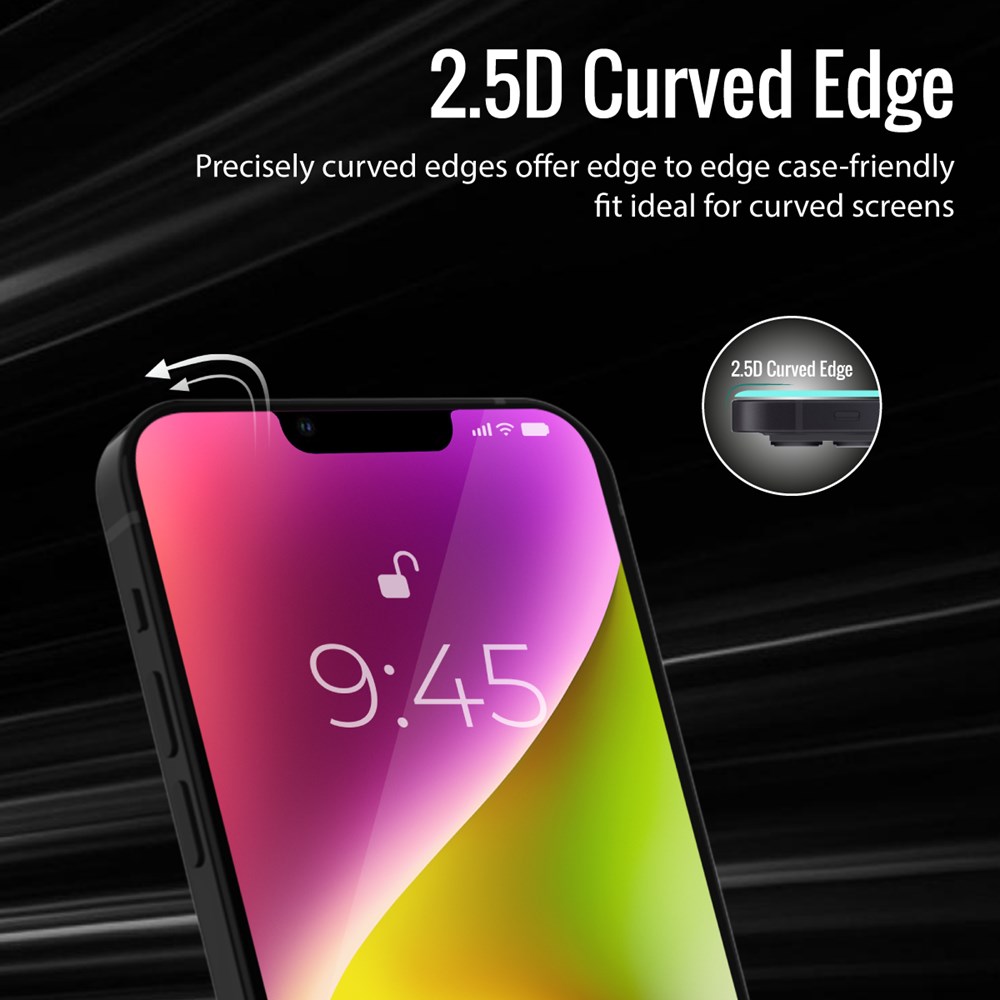 "Buy Online  Promate Tempered Glass Screen Protector with Scratch-ResistantI Shatter Protection for iPhone 14 PlusI Spartan-i14Plus Mobile Accessories"