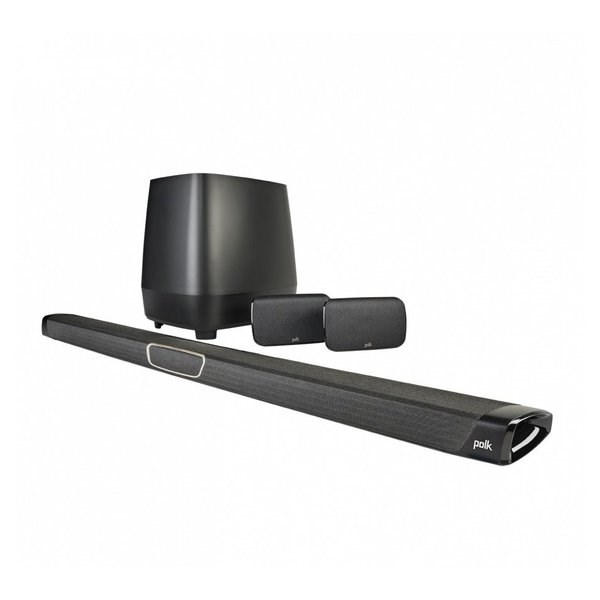"Buy Online  Polk Audio 5.1 Home Theater Soundbar with Wireless Subwoofer and Wireless Surround Speakers Audio and Video"