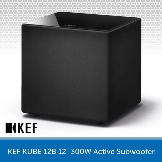 "Buy Online  KEF KUBE 12B - 12\\ 300W Compact Active Subwoofer Audio and Video"