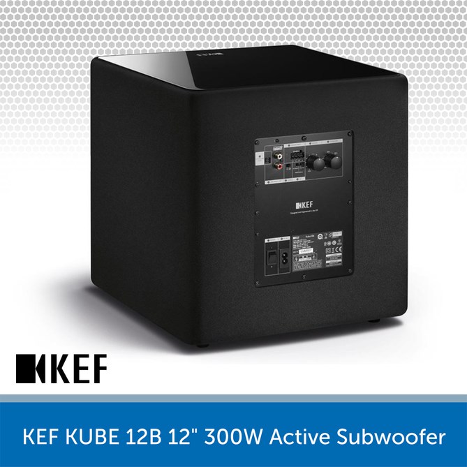 "Buy Online  KEF KUBE 12B - 12\\ 300W Compact Active Subwoofer Audio and Video"