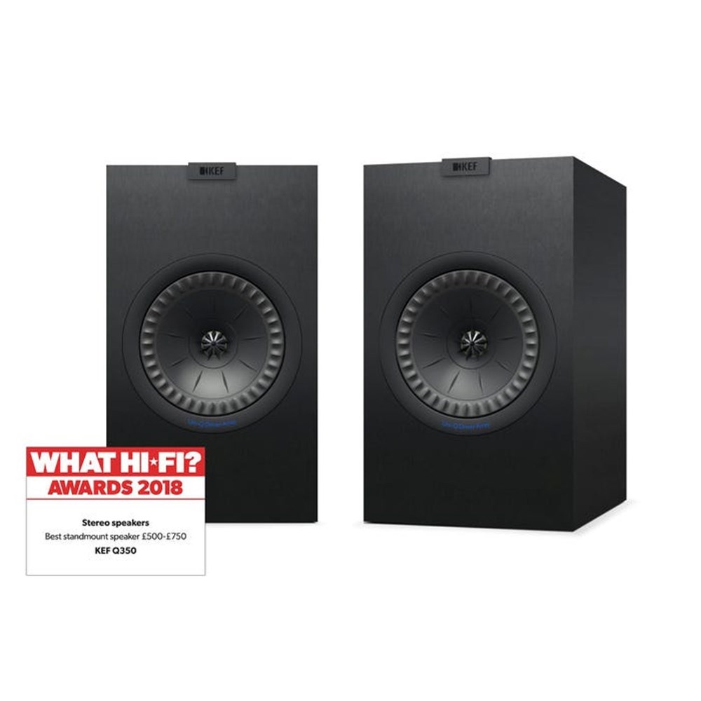 "Buy Online  KEF SP3959BA Q350 Speakers Per Pair  EXC Grilles Black Audio and Video"