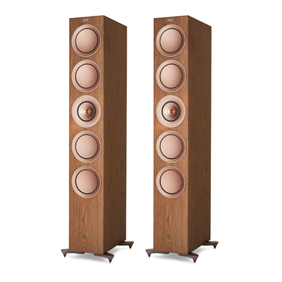 "Buy Online  KEF R11 Walnut Floorstanding Speakers (Pair) Audio and Video"