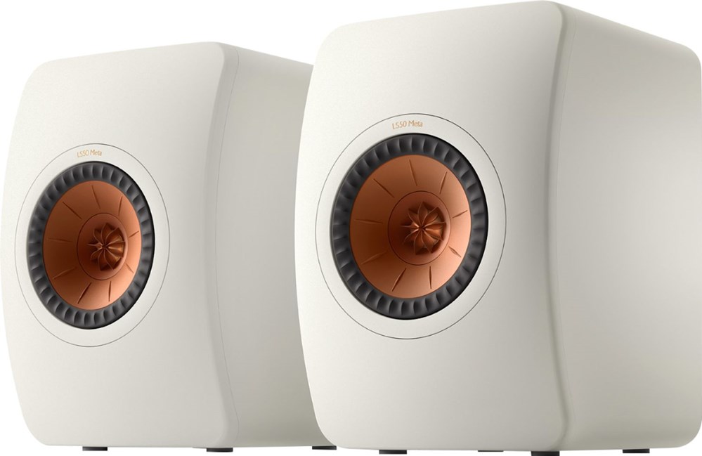 "Buy Online  KEF LS50META Bookshelf Speakers Pair White Audio and Video"