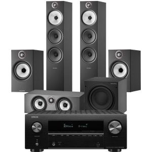 "Buy Online  Bowers & Wilkins 603 S2 Anniversary Edition 5.1 Home Cinema Speaker Package (Bowers & Wilkins 607 S2 Pair for Rear Speakers) with Denon AVC-X3700H 9.2 Channel AV Receiver Audio and Video"