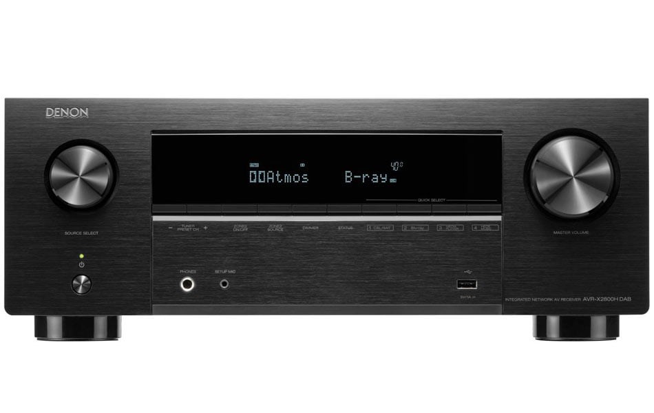 "Buy Online  Denon AVR-X2800H (Black) Dolby Atmos and DTS:X AV Receiver Audio and Video"