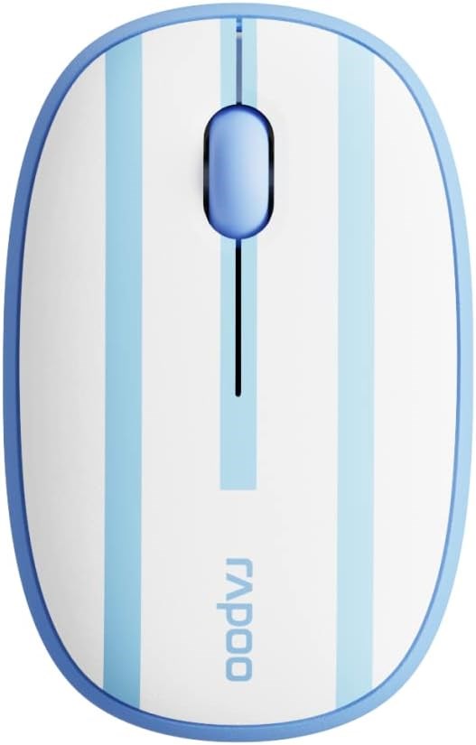 "Buy Online  RAPOO M650 MOUSE MULTIMODE WIRELESS - AR- WHITE BLUE Peripherals"