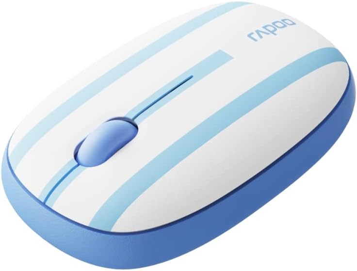"Buy Online  RAPOO M650 MOUSE MULTIMODE WIRELESS - AR- WHITE BLUE Peripherals"