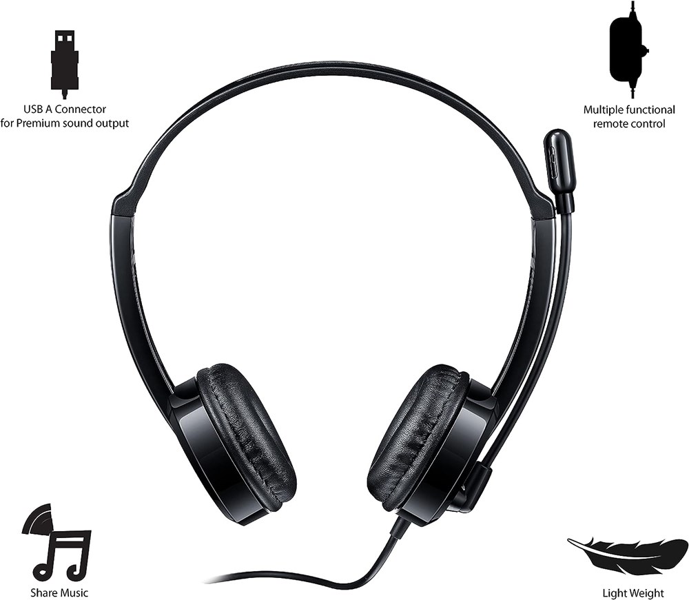 "Buy  RAPOO HEADSET WIRED USB H120 - BLACK Peripherals  Online"