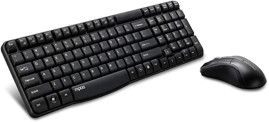 "Buy Online  RAPOO X1800 PRO COMBO (KB+MSE) WIRELESS BLACK EN US LAYOUT Gaming Accessories"