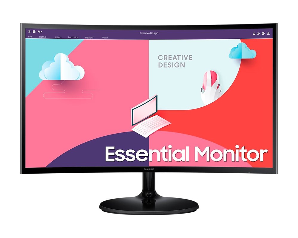 "Buy Online  SAMSUNG MAINSTREAM MONITOR 24 Inches LS24C360 CURVED|FHD|VA PANEL|1800R|EYE-SAVER|HDMI|D-SUB Gaming System"