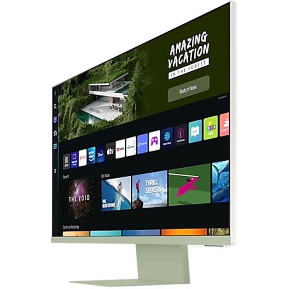 "Buy Online  Samsung LS32BM801 32Inch M8 UHD Monitor Spring Green with 4K Smart TV Experience & Camera NEW Display"