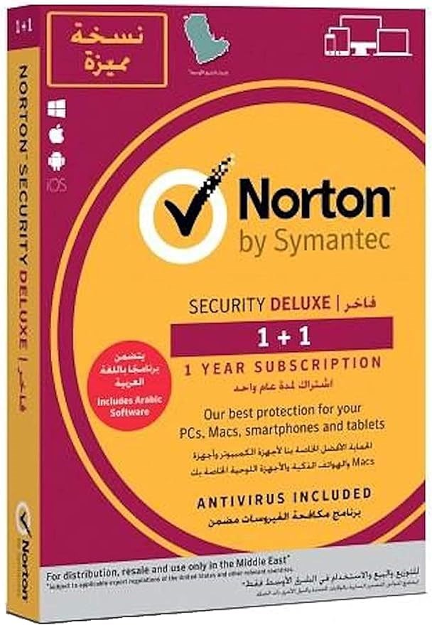 "Buy Online  NORTON SECURITY DELUXE 3.0 AR 1 USER 3 DEVICE 12MO 1+1 PROM Softwares"
