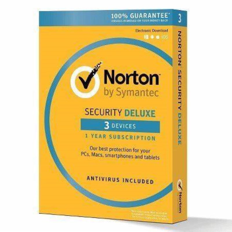 "Buy Online  NORTON SECURITY DELUXE 3.0 AR 1 USER 3 DEVICE 12MO 1+2 MM Softwares"