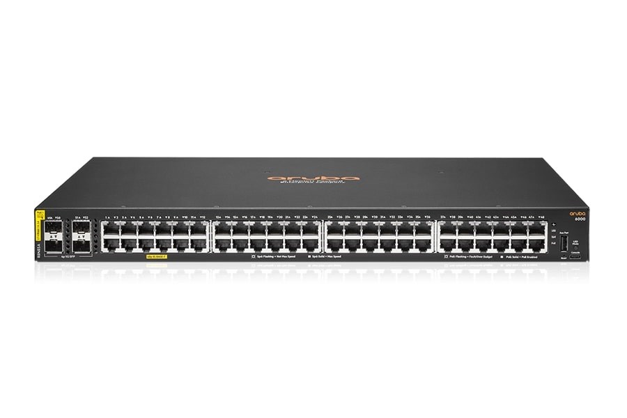 "Buy Online  HPE Aruba 6000 48G CL4 POE 4SFP 370W Switch– R8N85A Networking"