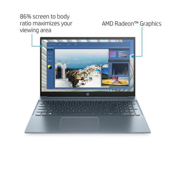 "Buy Online  HP PAVILION 15  EH1070WM  BLUE  (364K5UA) Laptops"