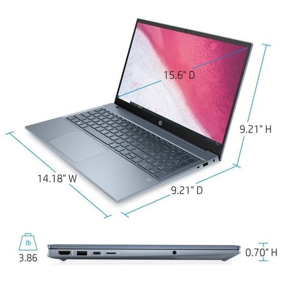 "Buy Online  HP PAVILION 15  EH1070WM  BLUE  (364K5UA) Laptops"