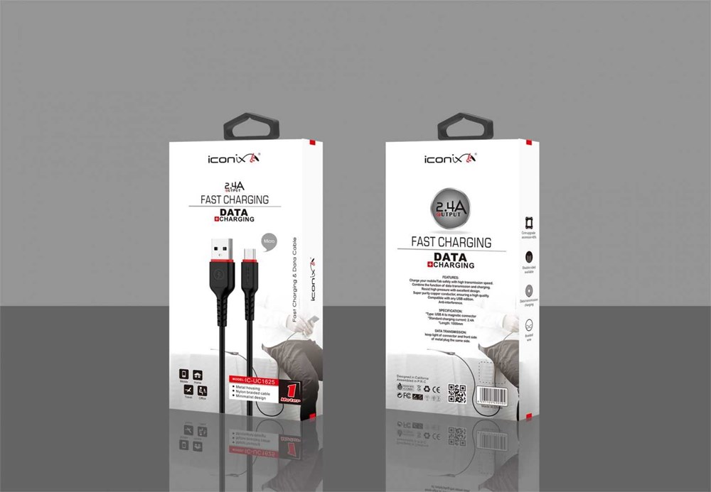 "Buy Online  Iconix IC UC1629 Lightnong Cable 1m White/White/Black Mobile Accessories"
