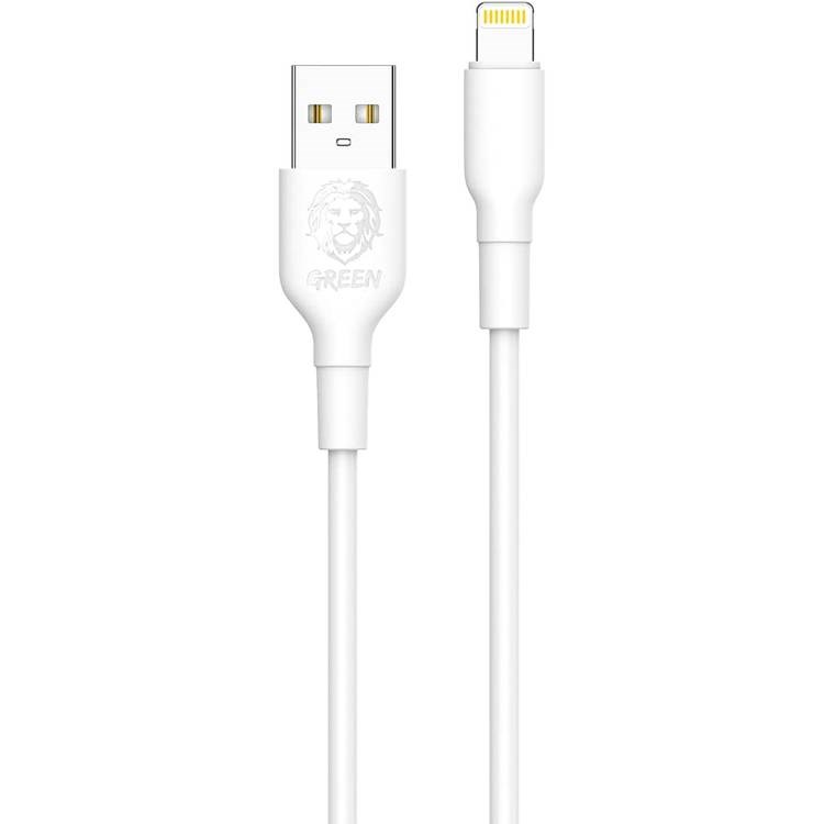 "Buy Online  Green PVC Lightning Cable 1.2m 2A /White Mobile Accessories"