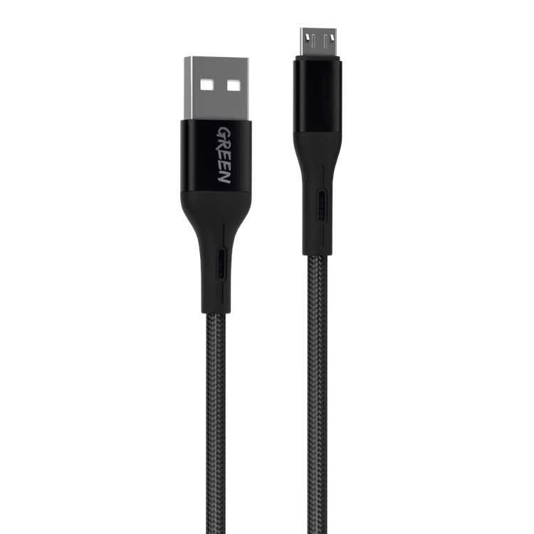 "Buy Online  Green Braided Micro USB Cable 1.2m 2A/Black Mobile Accessories"
