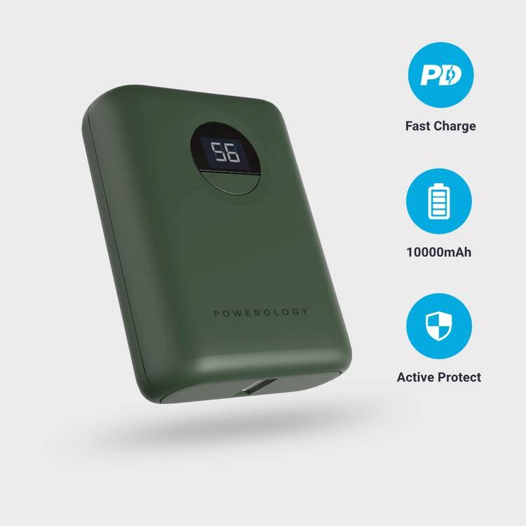 "Buy Online  Green Power Bank 10000mAh PD 20W/Black Mobile Accessories"
