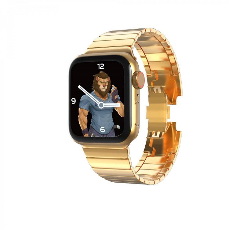 "Buy Online  Green Acero Correa Link Bracelet/Gold Watches"