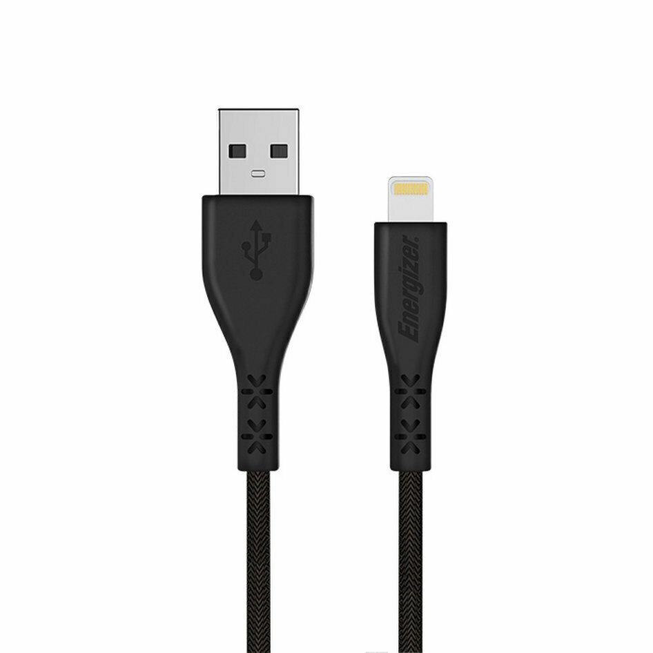 "Buy Online  Energizer Ultimate Metal Braided USB-A to Lightning Cable with Lifetime Warranty | 1.2m | Black Accessories"