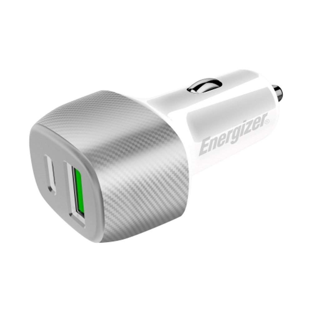 "Buy Online  Energizer Ultimate 38W Power Delivery and Quick Charge 3.0 Car Charger|20W PD for Iphones and 18W QC for Samsung and other Androids|White Mobile Accessories"
