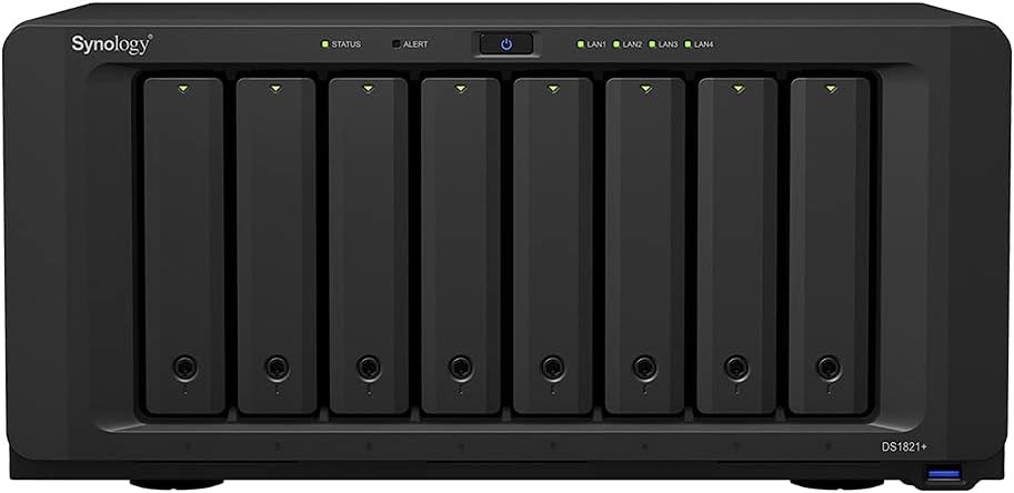 "Buy Online  Synology 8 Bay DiskStation DS1821+ (Diskless)| 8-bay; 4gb ddr4 Networking"