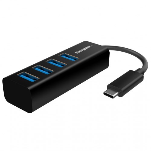 "Buy Online  Energizer USB- C Hub with 4 USB-A Ports Compatible for MacBook Pro/Air/Samsung/Huawei Mate /MateBook/LG/Chromebook/iPad Pro/Air Black Accessories"