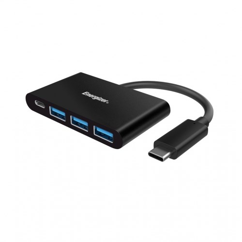 "Buy Online  Energizer USB- C Hub with 1 USB-C Port and 3 USB-A Ports Compatible for MacBook Pro/Air/Samsung /Huawei Mate/MateBook/LG/Chromebook/iPad Pro/Air Black Accessories"