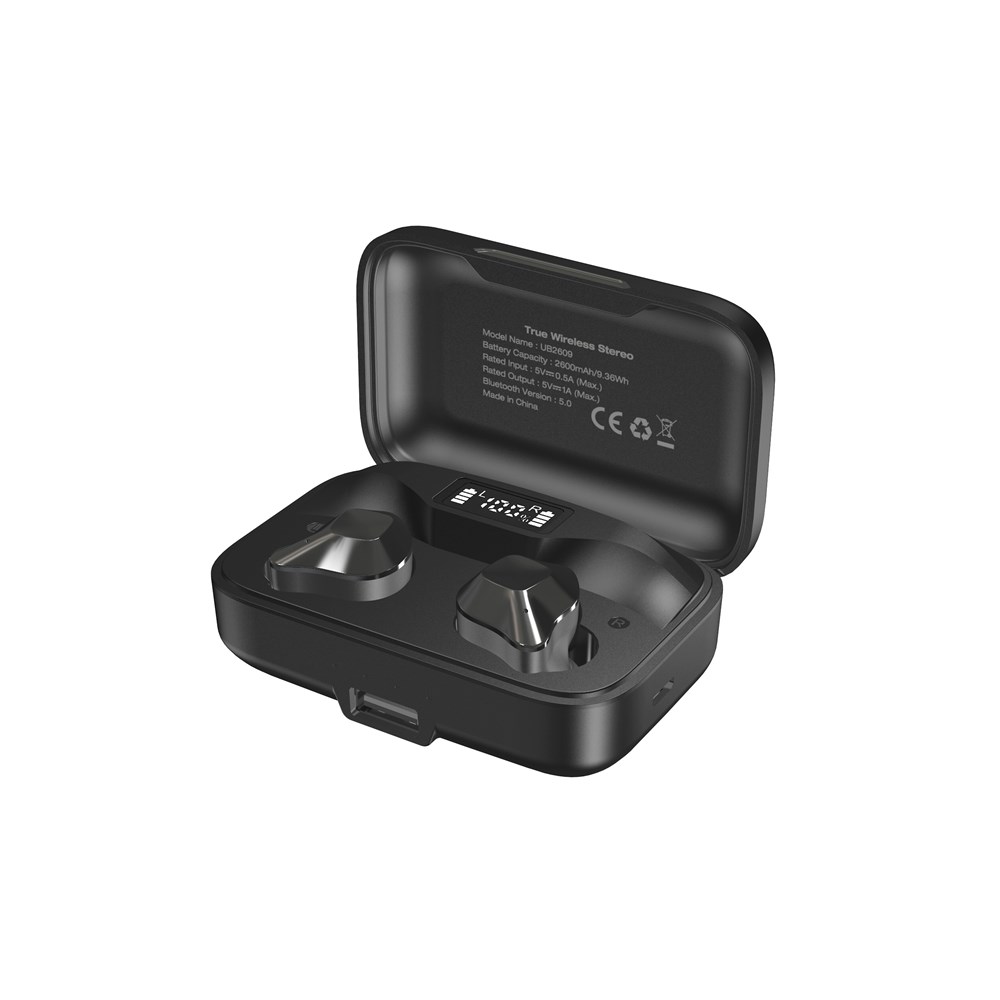"Buy Online  Energizer Max TWS Noise Cancellation Earbuds|2600 mAh Charging Case|60 Hours Usage Time|4+ hours Playing Time|Black Bluetooth Headsets & Earbuds"