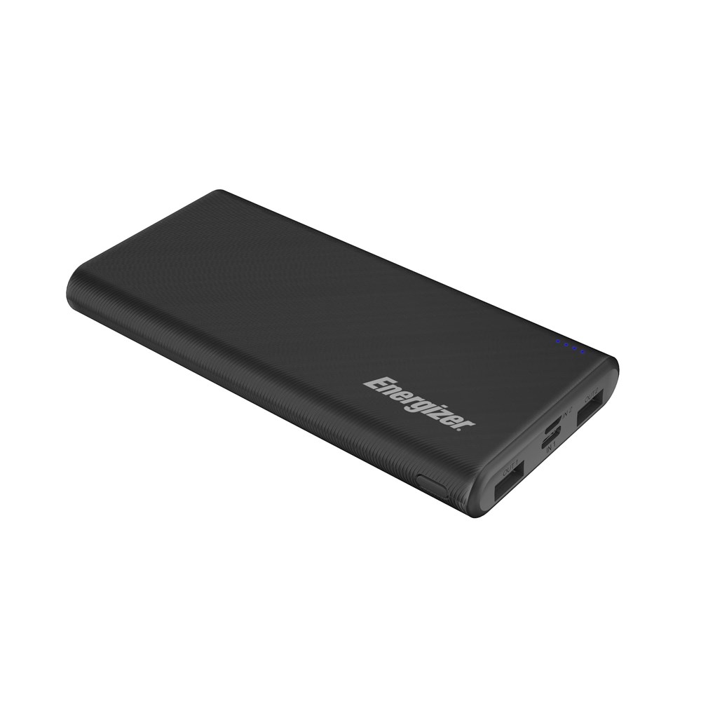 "Buy Online  Energizer 10000 mAh 2.1A Rapid Charging Power Bank | Dual USB-A Outputs and Type-C | Micro USB Inputs | Slim | Compact with PowerSafe Management Black Mobile Accessories"