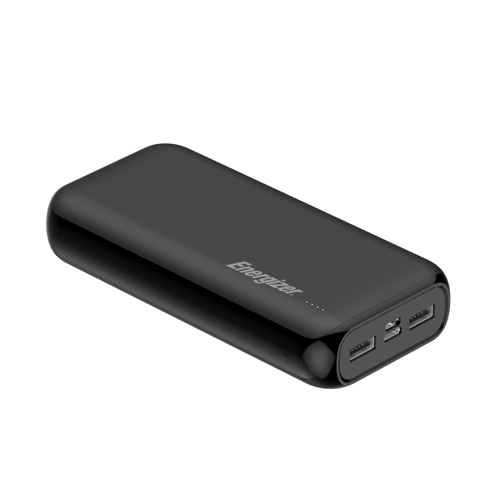 "Buy Online  Energizer 20000 mAh Max 2.1A Rapid Charging Power Bank | Dual Inputs - Type-C | micro-USB and Dual Outputs - USB-A | PowerSafe Management | LED Indicator 10 watt Black Mobile Accessories"