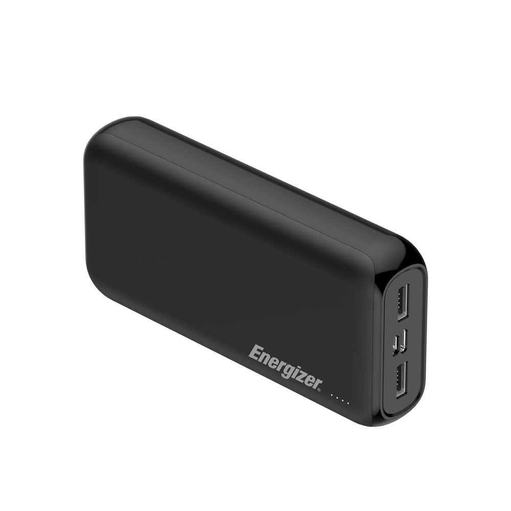 "Buy Online  Energizer 20000 mAh Max 2.1A Rapid Charging Power Bank | Dual Inputs - Type-C | micro-USB and Dual Outputs - USB-A | PowerSafe Management | LED Indicator 10 watt Black Mobile Accessories"