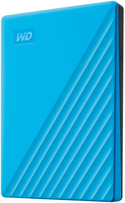 "Buy Online  Western Digital WD 2TB My Passport Portable External Hard Drive with backup software and password protection| Blue - WDBYVG0020BBL-WESN Peripherals"