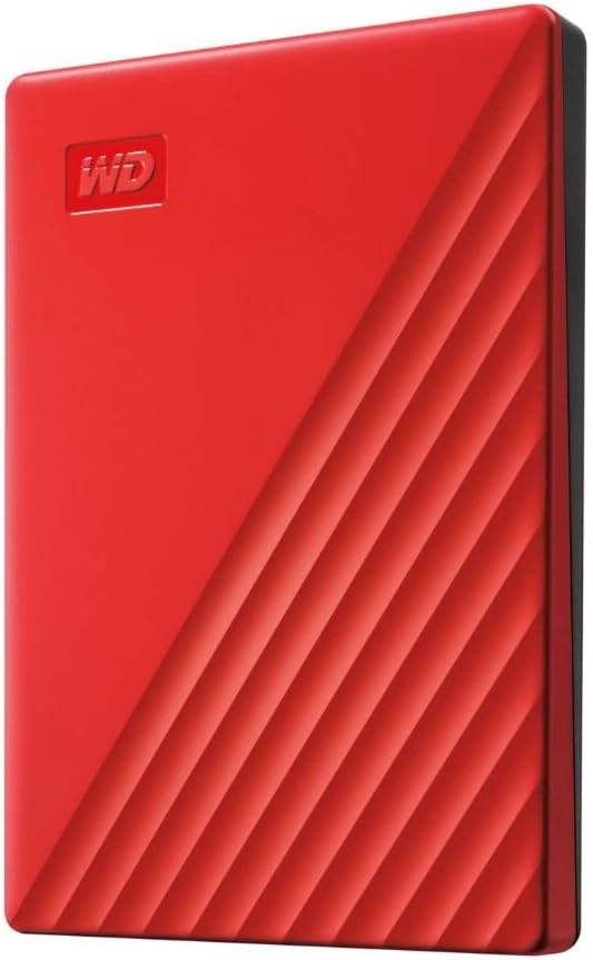 "Buy Online  Western Digital WD 2TB My Passport Portable External Hard Drive with backup software and password protection| Red - WDBYVG0020BRD-WESN Peripherals"