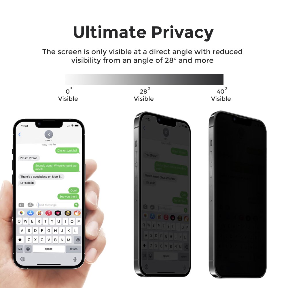 "Buy Online  O Ozone [Pack Of 2] Privacy Screen Protector Compatible for iPhone 13/13 Pro 6.1 Inch Full Coverage Tempered Glass Screen Cover 9H Hardness 2.5D Edge Saver Anti-Spy Scratch-resistant Bubble Free-I13POSP5X2 Mobile Accessories"