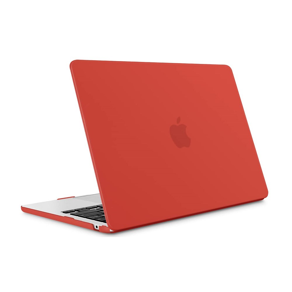 "Buy Online  O Ozone Frost Matte Rubberized Hard Case Compatible With MacBook Air 13.6 inch 2022 | Protective Plastic Hard Shell Case Cover - Red Accessories"