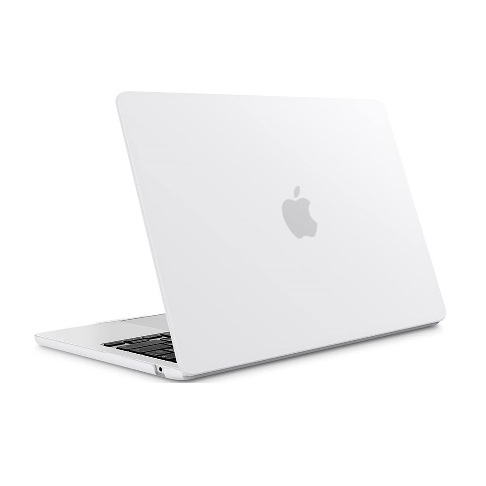 "Buy Online  O Ozone Frost Matte Rubberized Hard Case Compatible With MacBook Air 13.6 inch 2022 | Protective Plastic Hard Shell Case Cover - White Accessories"