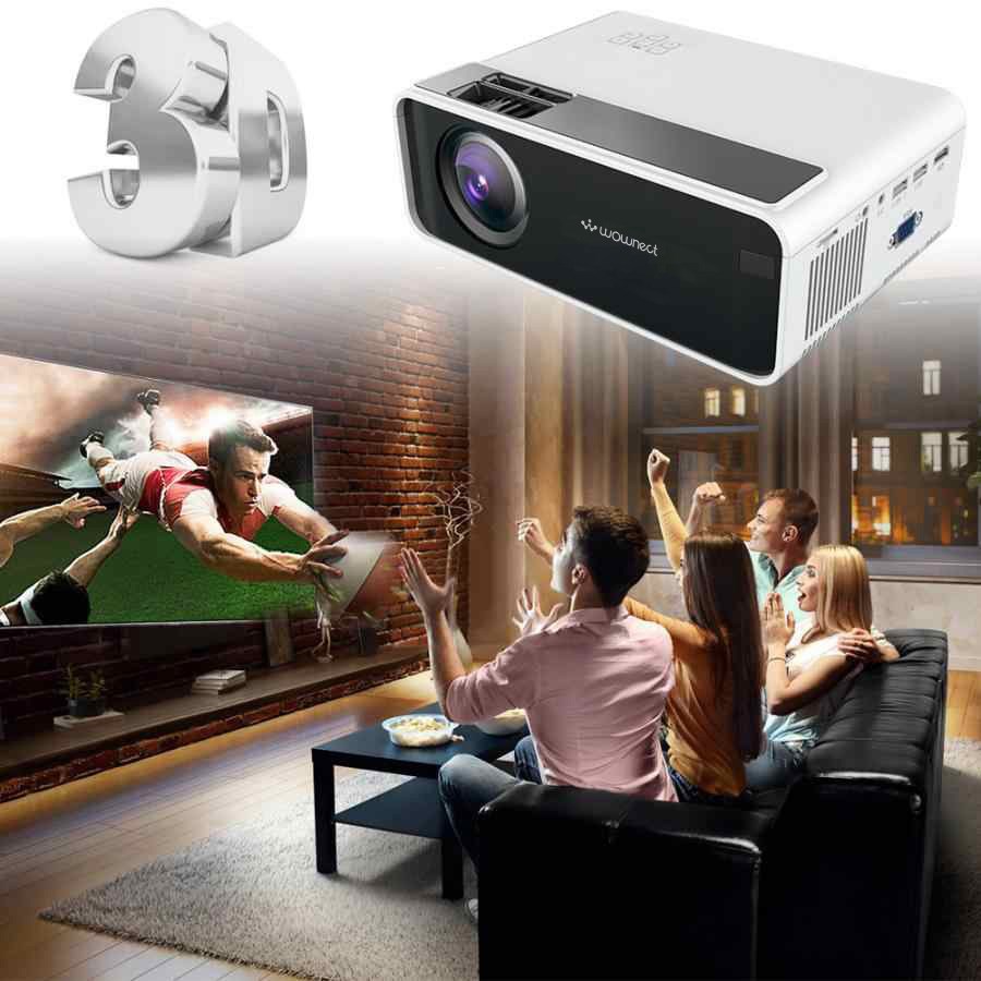 "Buy Online  Wownect W13 Sync Mini Projector [1500 Lumens] with 100 Inch Screen Television and Video"